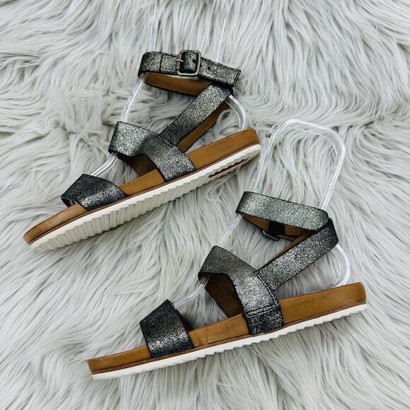Trask Women's Ryder Gladiator Sandals Silver Pewter Metallic Suede Size 7 NEW - Picture 4 of 6